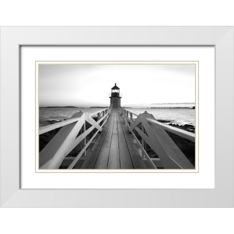 Marshall Point White Modern Wood Framed Art Print with Double Matting by Tharp, Brenda