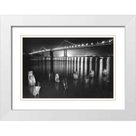 Night Reflections White Modern Wood Framed Art Print with Double Matting by Reed, Aaron