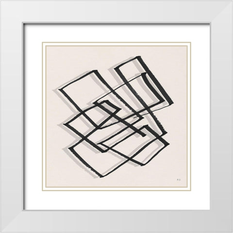Which Way I White Modern Wood Framed Art Print with Double Matting by Jill, Susan