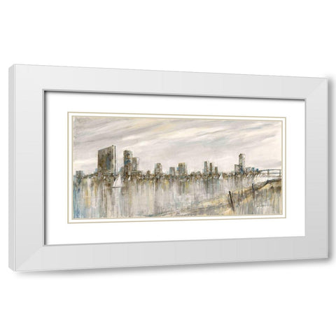 Skyline Sail White Modern Wood Framed Art Print with Double Matting by Manning, Ruane