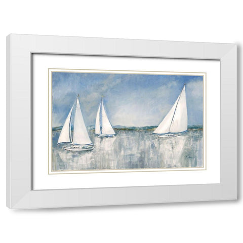 Catching the Breeze White Modern Wood Framed Art Print with Double Matting by Manning, Ruane