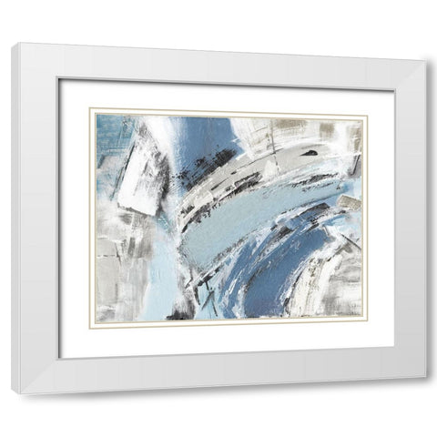 Blue Mykonos White Modern Wood Framed Art Print with Double Matting by Shapiro, Judith