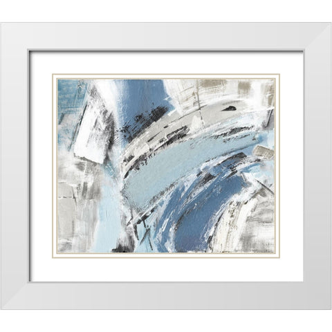 Blue Mykonos White Modern Wood Framed Art Print with Double Matting by Shapiro, Judith