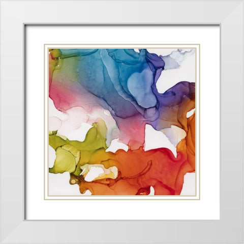Spectrum Colors II White Modern Wood Framed Art Print with Double Matting by Robinson, Carol
