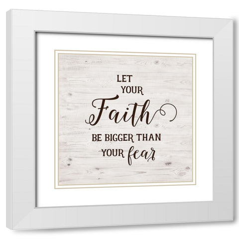 Faith White Modern Wood Framed Art Print with Double Matting by Murray, Amanda