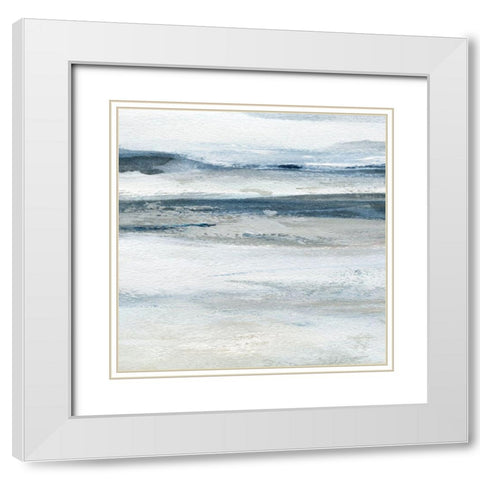 Ocean Currents II White Modern Wood Framed Art Print with Double Matting by Robinson, Carol