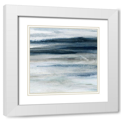 Ocean Currents III White Modern Wood Framed Art Print with Double Matting by Robinson, Carol