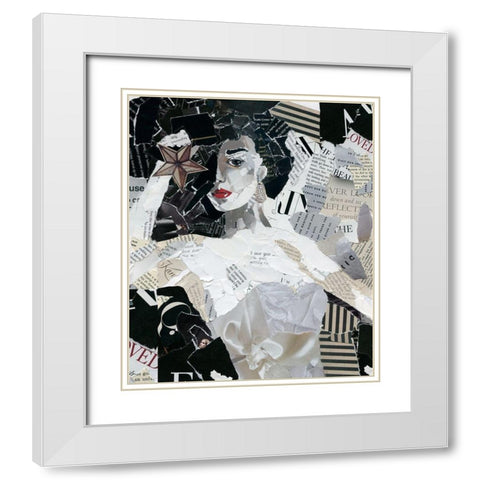 Runway Star White Modern Wood Framed Art Print with Double Matting by Robinson, Carol