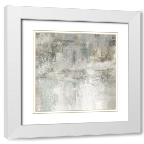 Misty Lake White Modern Wood Framed Art Print with Double Matting by Robinson, Carol