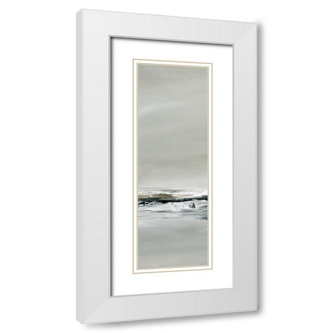 Breakers II White Modern Wood Framed Art Print with Double Matting by Robinson, Carol
