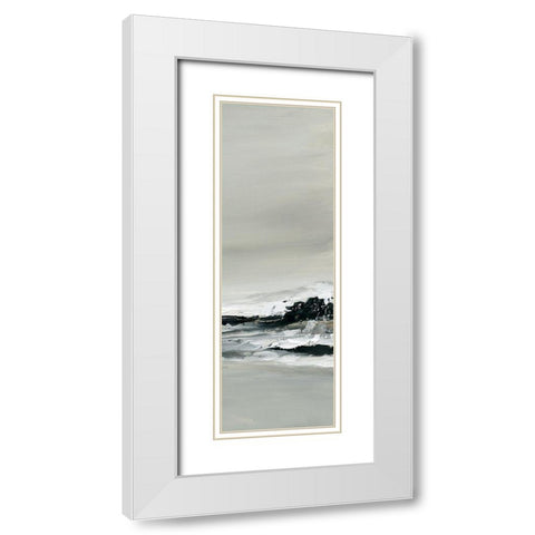 Breakers III White Modern Wood Framed Art Print with Double Matting by Robinson, Carol