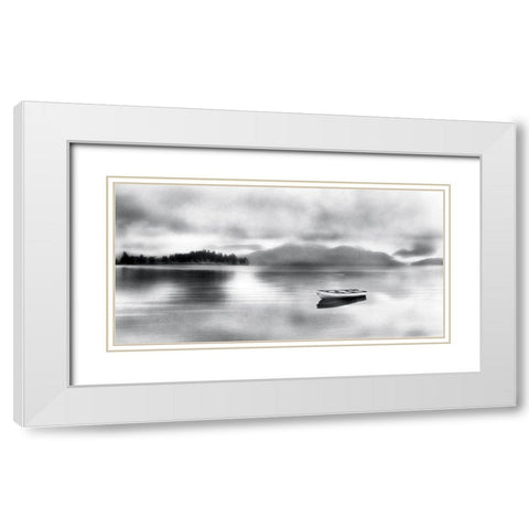 Mystic Moment White Modern Wood Framed Art Print with Double Matting by Weisz, Irene