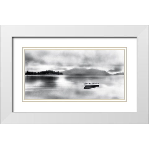 Mystic Moment White Modern Wood Framed Art Print with Double Matting by Weisz, Irene