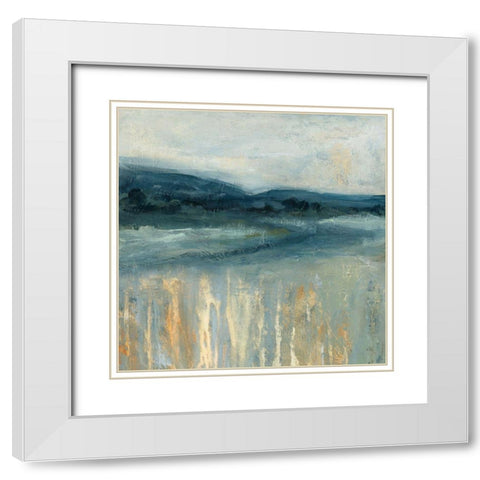 Long Road Home White Modern Wood Framed Art Print with Double Matting by Robinson, Carol