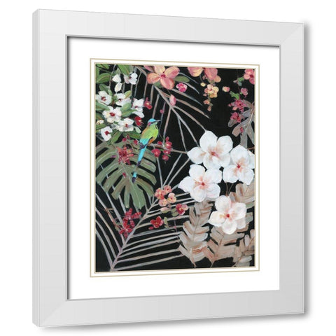 Tropical Midnight I White Modern Wood Framed Art Print with Double Matting by Swatland, Sally