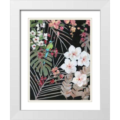 Tropical Midnight I White Modern Wood Framed Art Print with Double Matting by Swatland, Sally