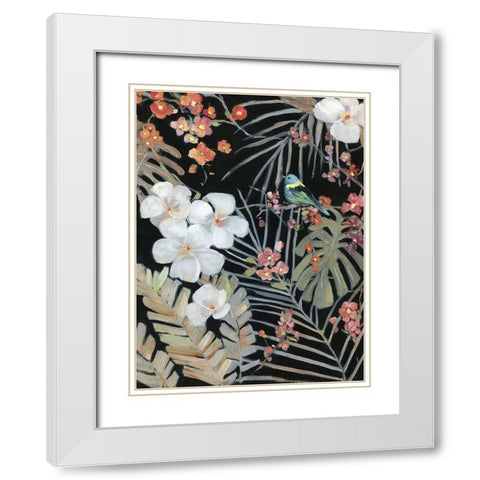Tropical Midnight II White Modern Wood Framed Art Print with Double Matting by Swatland, Sally