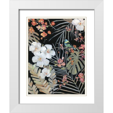 Tropical Midnight II White Modern Wood Framed Art Print with Double Matting by Swatland, Sally