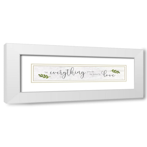 Done In Love White Modern Wood Framed Art Print with Double Matting by Carpentieri, Natalie