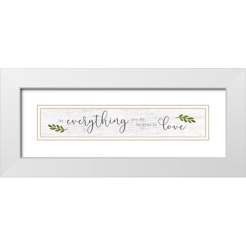 Done In Love White Modern Wood Framed Art Print with Double Matting by Carpentieri, Natalie