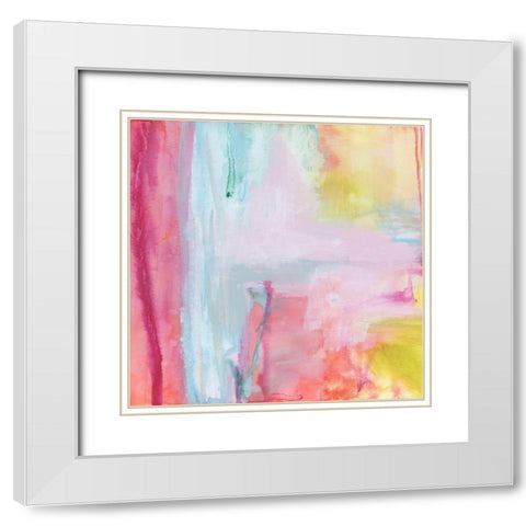 Rainbows Edge I White Modern Wood Framed Art Print with Double Matting by Jill, Susan