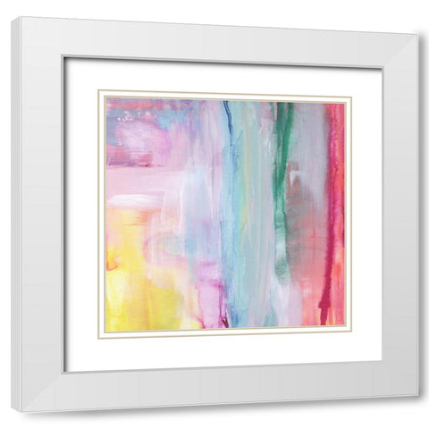 Rainbows Edge II White Modern Wood Framed Art Print with Double Matting by Jill, Susan