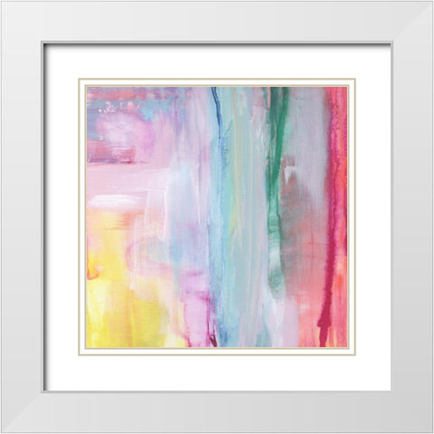 Rainbows Edge II White Modern Wood Framed Art Print with Double Matting by Jill, Susan