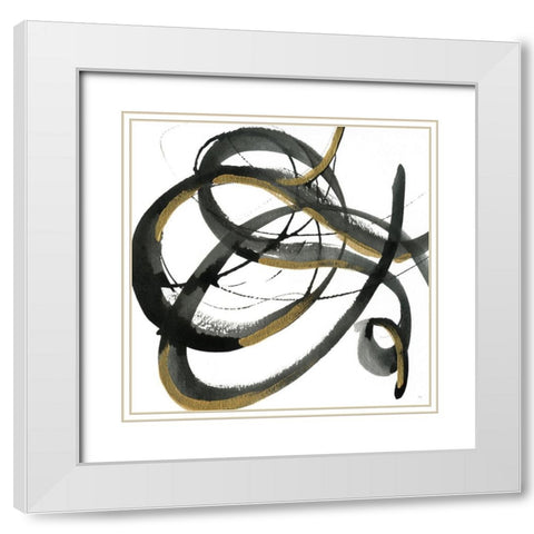 Windy Trail I White Modern Wood Framed Art Print with Double Matting by Jill, Susan