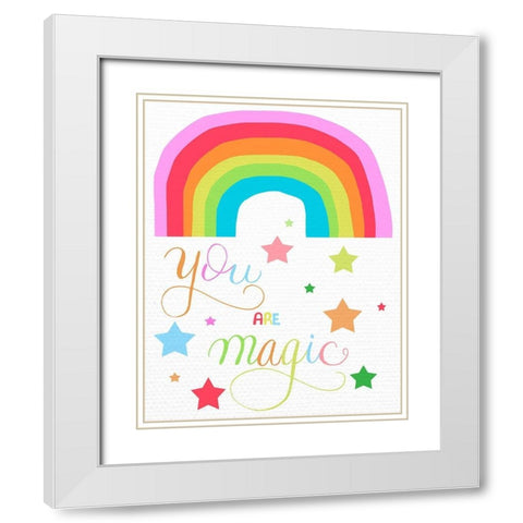You are Magic White Modern Wood Framed Art Print with Double Matting by Santiago, Daniela