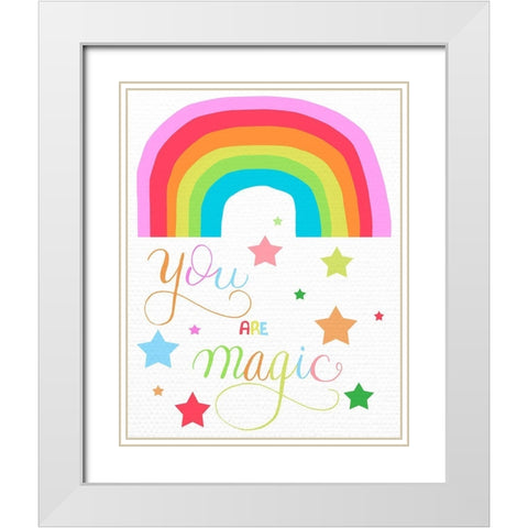 You are Magic White Modern Wood Framed Art Print with Double Matting by Santiago, Daniela