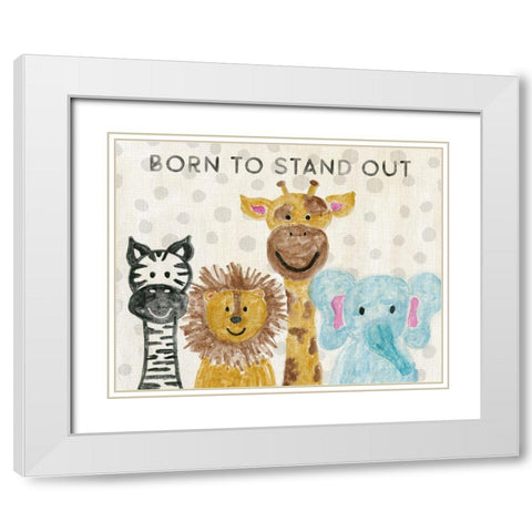 Born to Stand Out White Modern Wood Framed Art Print with Double Matting by Carpentieri, Natalie