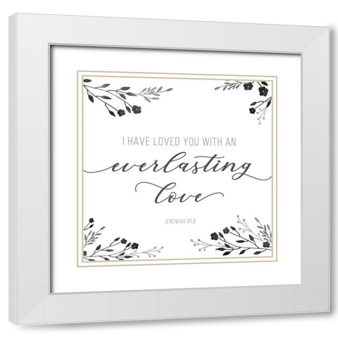 Everlasting Love White Modern Wood Framed Art Print with Double Matting by Murray, Amanda