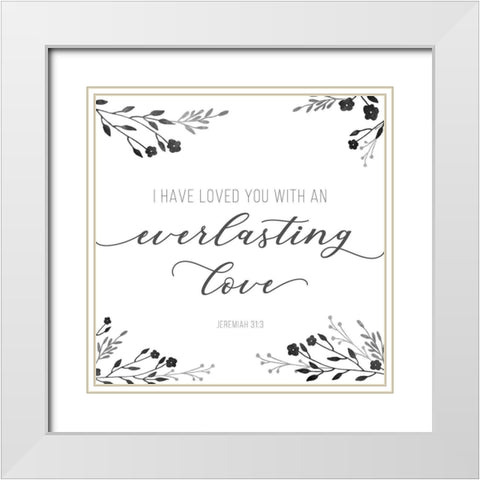 Everlasting Love White Modern Wood Framed Art Print with Double Matting by Murray, Amanda