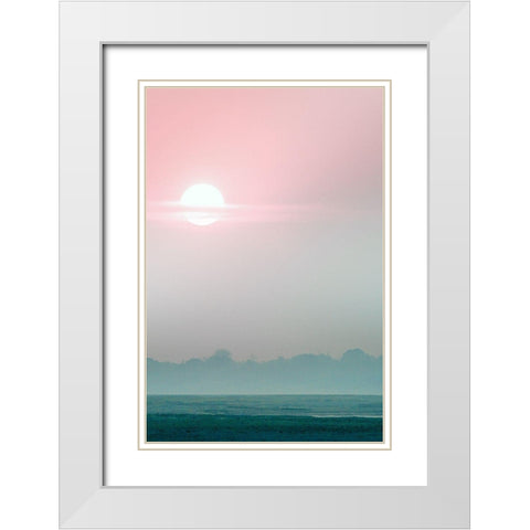 Mekong River Sunset White Modern Wood Framed Art Print with Double Matting by Sturdevant, Jay