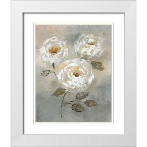 Soft and Bold I White Modern Wood Framed Art Print with Double Matting by Nan