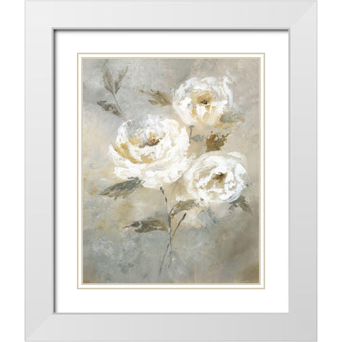 Soft and Bold II White Modern Wood Framed Art Print with Double Matting by Nan