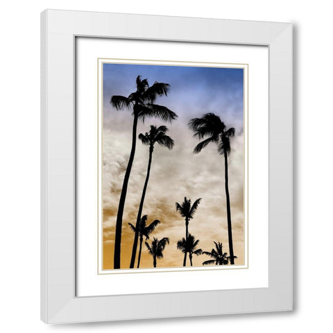 Evenings Edge I White Modern Wood Framed Art Print with Double Matting by Carpentieri, Natalie