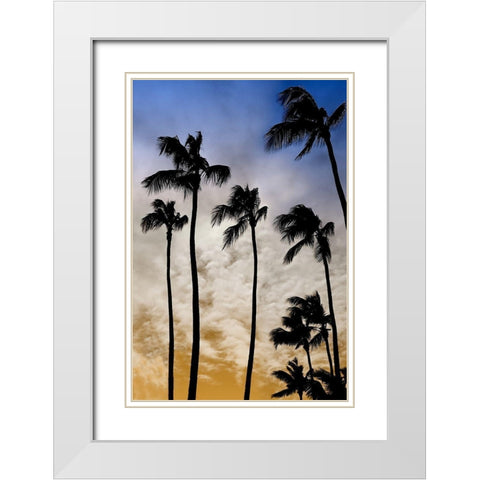 Evenings Edge II White Modern Wood Framed Art Print with Double Matting by Carpentieri, Natalie
