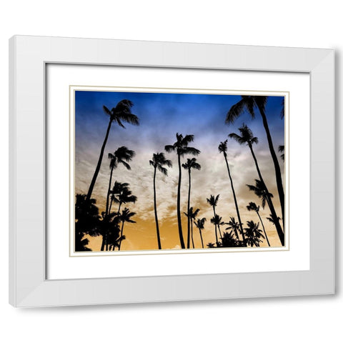 Evenings Edge White Modern Wood Framed Art Print with Double Matting by Carpentieri, Natalie