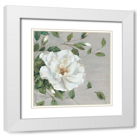 Garden Melody I White Modern Wood Framed Art Print with Double Matting by Swatland, Sally