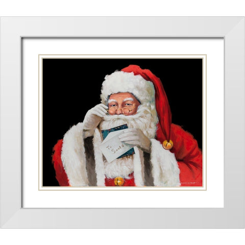 Letter to Santa White Modern Wood Framed Art Print with Double Matting by Orme, E. Anthony