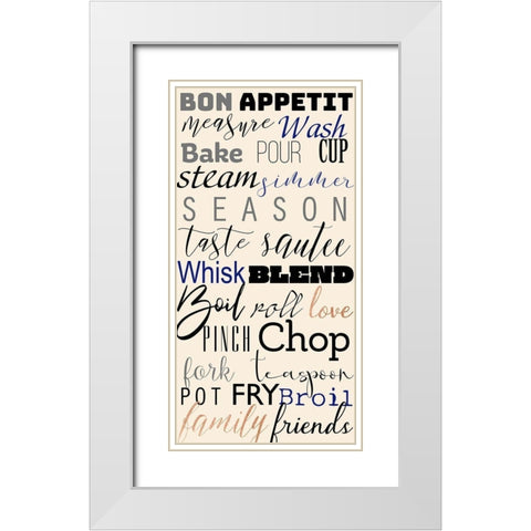 Kitchen Expressions White Modern Wood Framed Art Print with Double Matting by CAD Designs