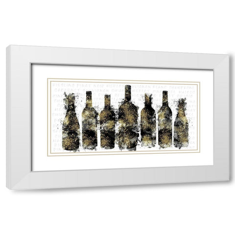 Wine Selection White Modern Wood Framed Art Print with Double Matting by Carpentieri, Natalie