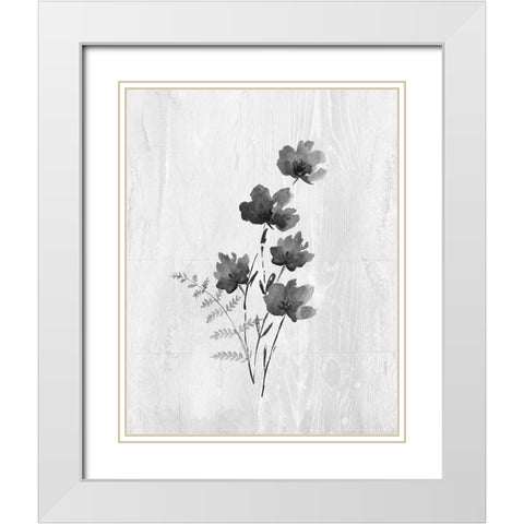 Neutral Meadow IV White Modern Wood Framed Art Print with Double Matting by Knutsen, Conrad