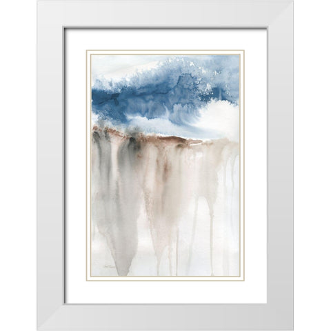 Windy Cliff II White Modern Wood Framed Art Print with Double Matting by Robinson, Carol