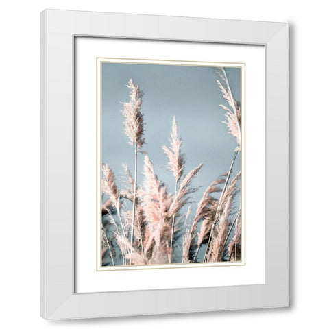 Pretty Pampas I White Modern Wood Framed Art Print with Double Matting by Bergham, Brent