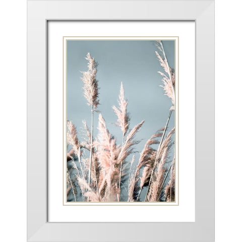 Pretty Pampas I White Modern Wood Framed Art Print with Double Matting by Bergham, Brent