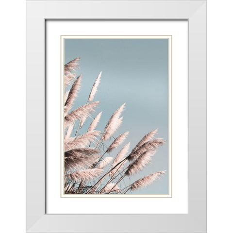 Pretty Pampas II White Modern Wood Framed Art Print with Double Matting by Bergham, Brent