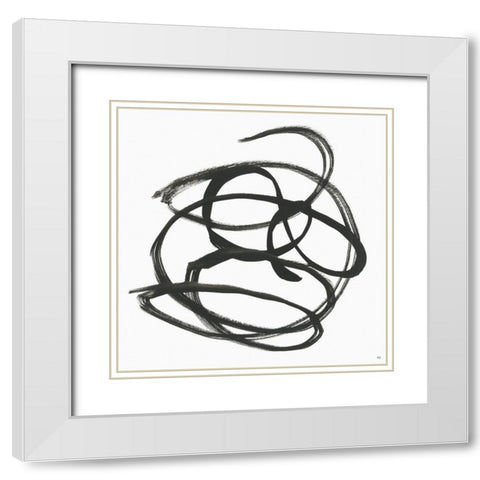 Along the Path I White Modern Wood Framed Art Print with Double Matting by Jill, Susan
