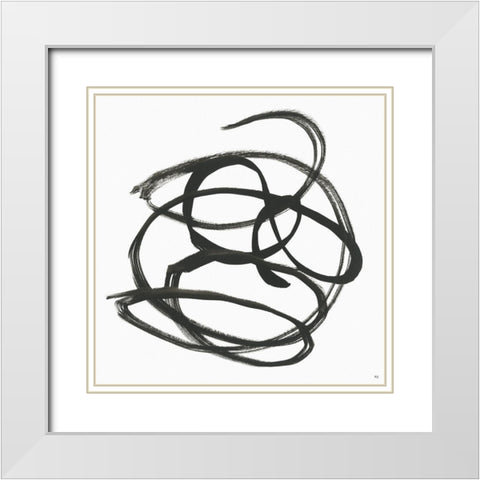 Along the Path I White Modern Wood Framed Art Print with Double Matting by Jill, Susan